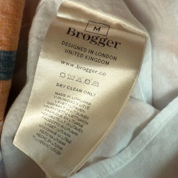 BROGGER Printed Heather Skirt Size Medium in Orange Multi Colored Stripes - Picture 10 of 12